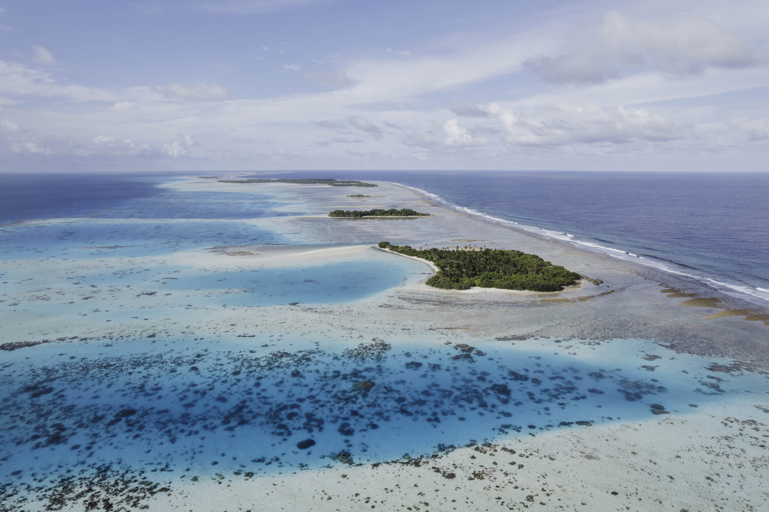 Desert island survival training on beach