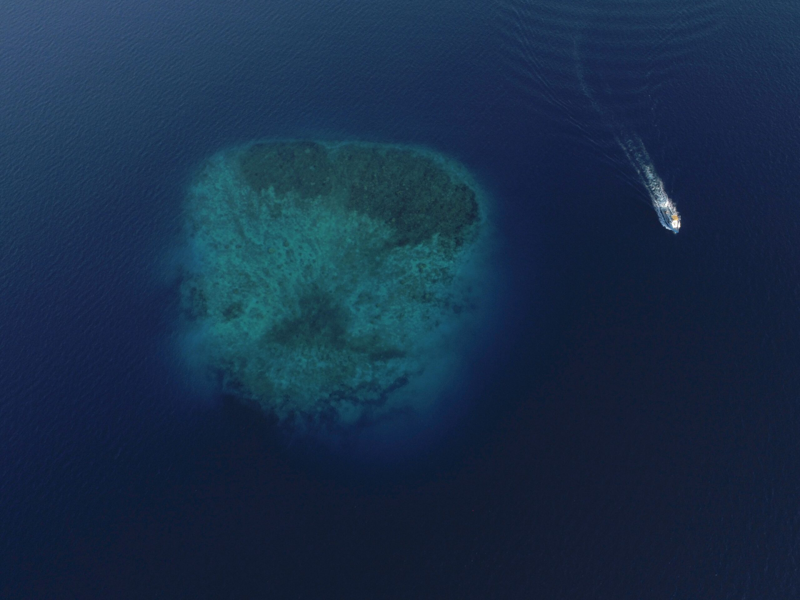 Fishing boat on open ocean