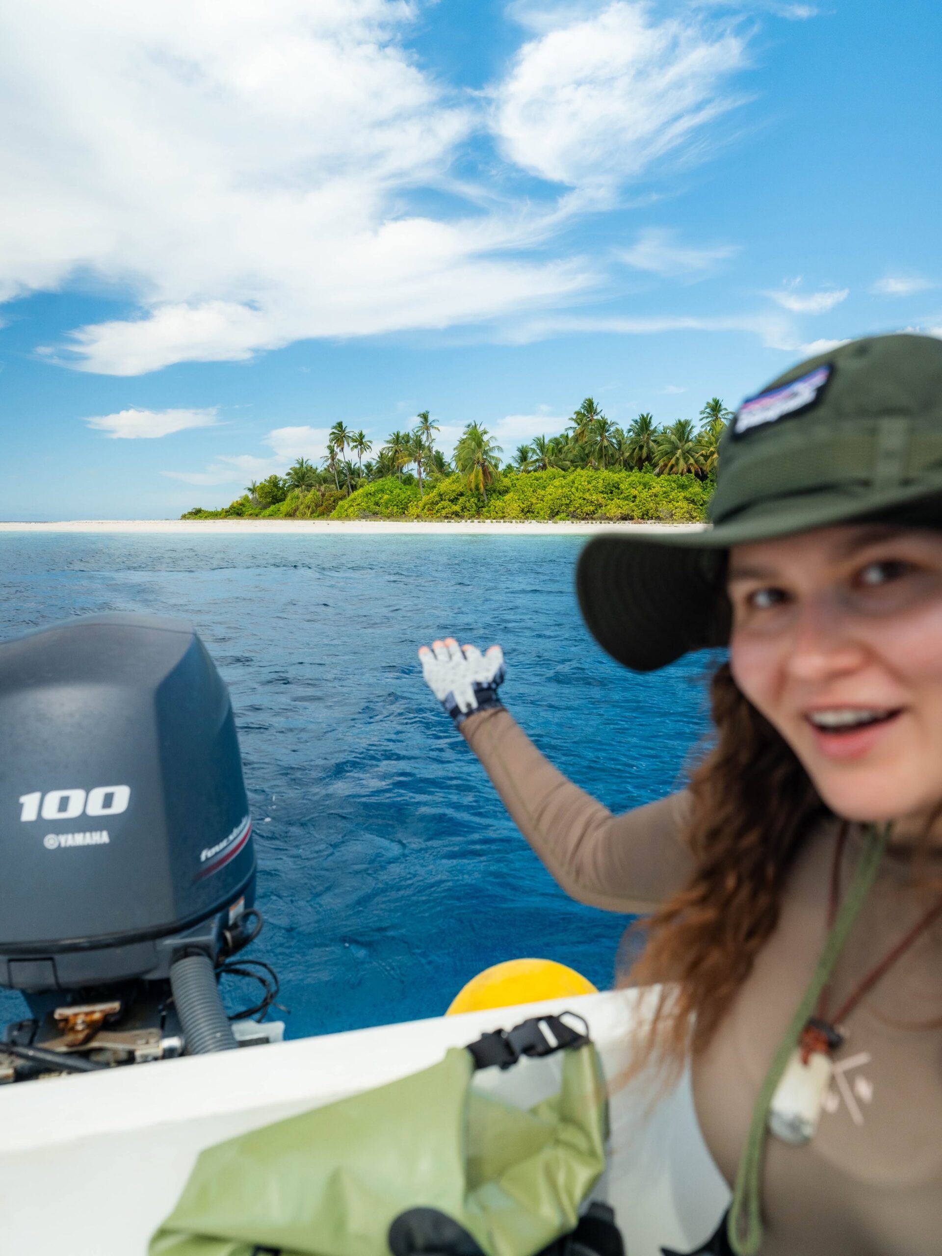 Remote uninhabited Maldivian island